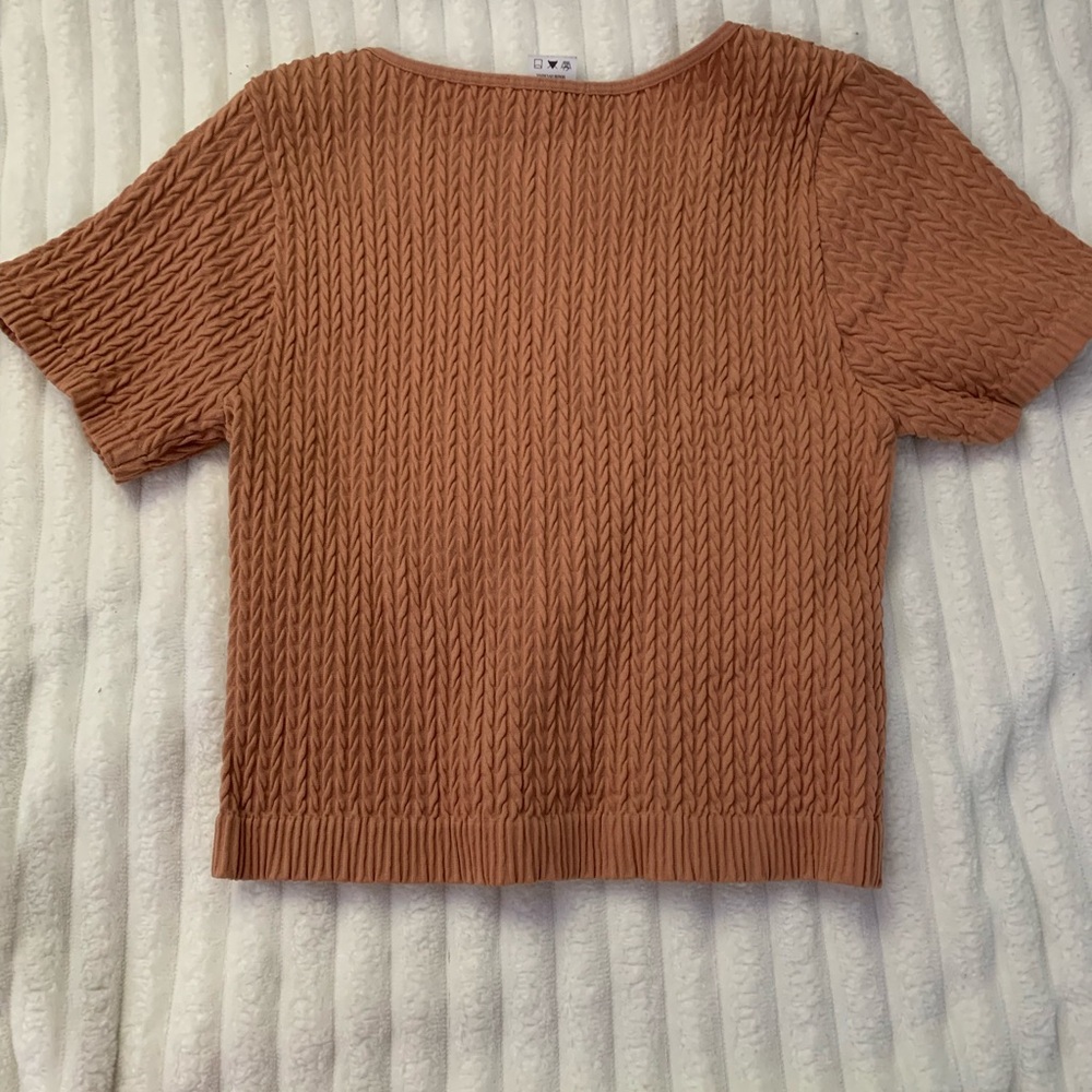 Stylish Tan Crop Top - Picture 2 of 4